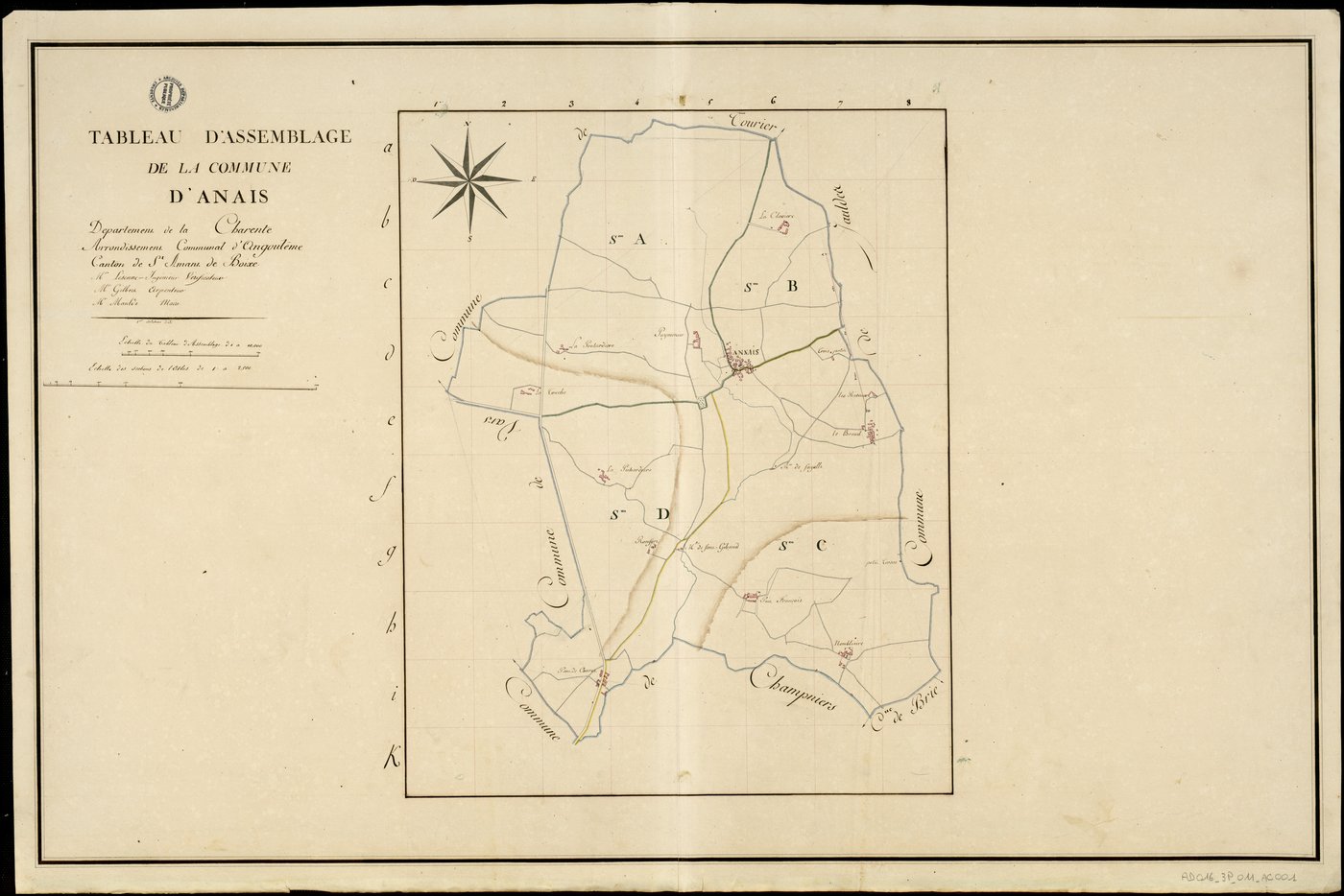 Anais - 3 P 11/AC1 - Tableau d'assemblage  | 1808