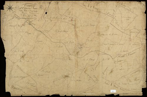 Anais - 3 P 249/2 - Section A dite de Fongrive. Feuille 1.  | 1825