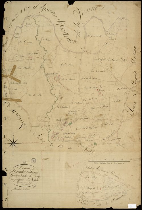 Anais - 3 P 249/3 - Section A dite de Fongrive. Feuille 2.  | 1825