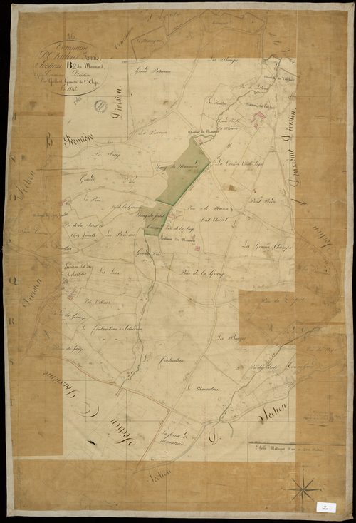 Anais - 3 P 249/5 - Section B dite du Maunard. Feuille 2.  | 1825