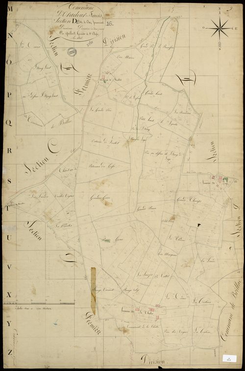 Anais - 3 P 249/9 - Section D dite de chez Jouannaud. Feuille 2.  | 1825