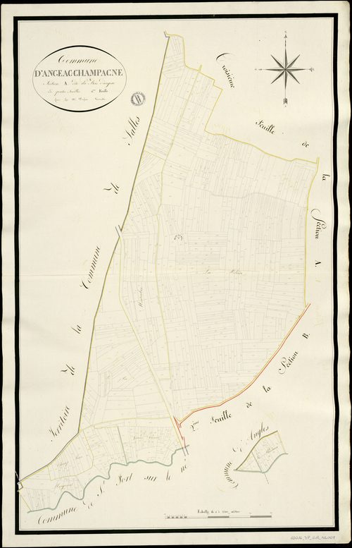 Angeac-Champagne - 3 P 12/AC5 - Section A dite du Bois d'Angeac  | 1812