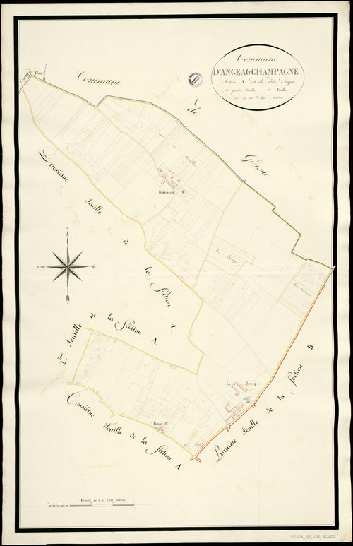 Angeac-Champagne - 3 P 12/AC2 - Section A dite du Bois d'Angeac  | 1812