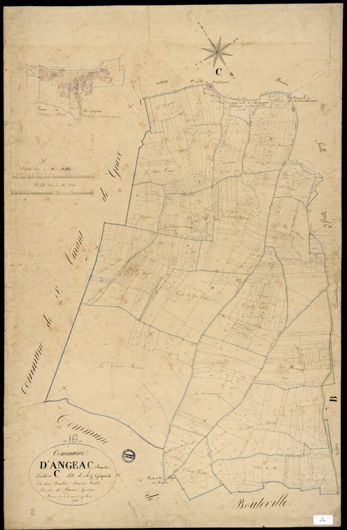 Angeac-Charente - 3 P 13/8 - Section C dite de chez Guignard. Feuille 2.  | 1834