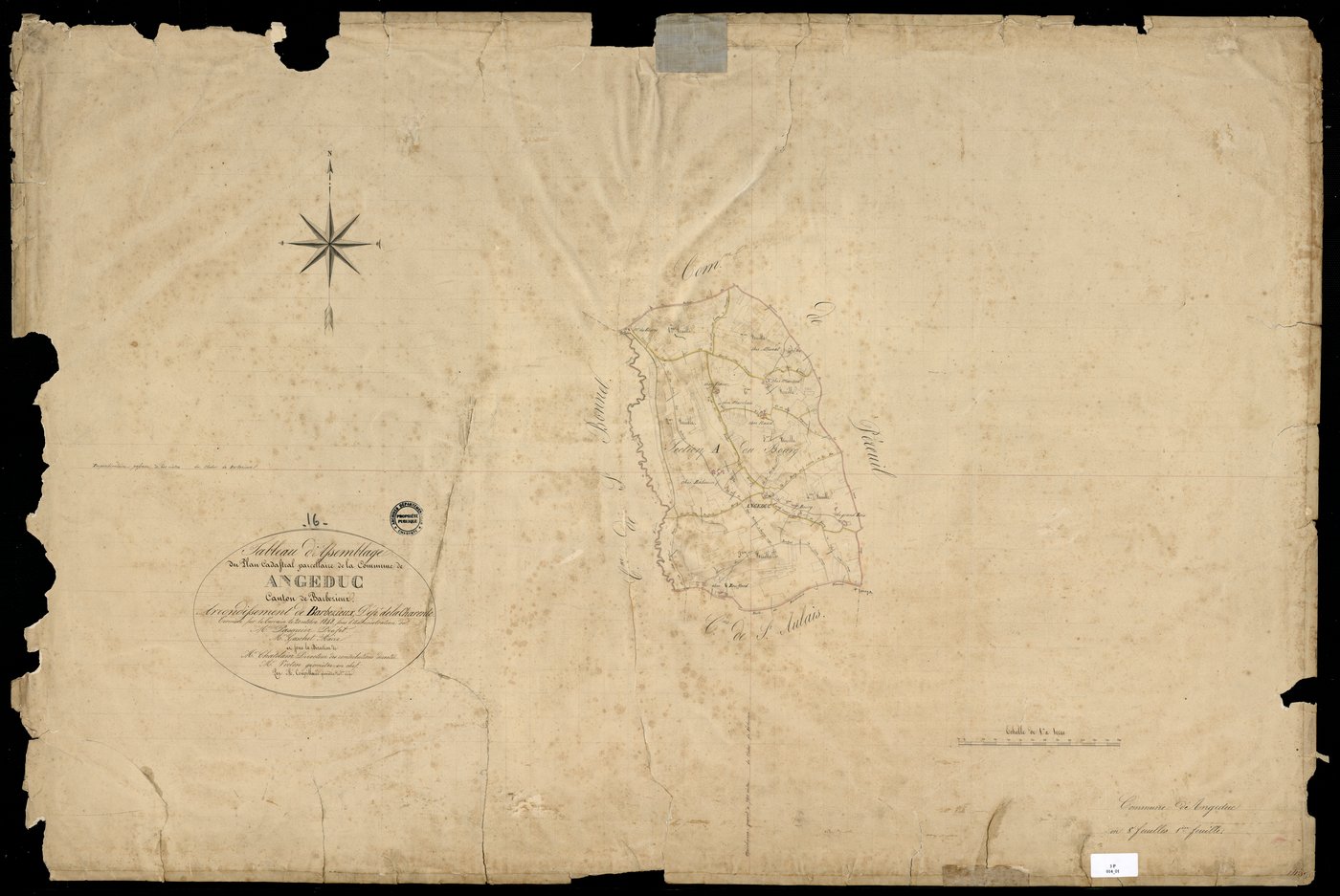Angeduc - 3 P 14/1 - Tableau d'assemblage.  | 1848