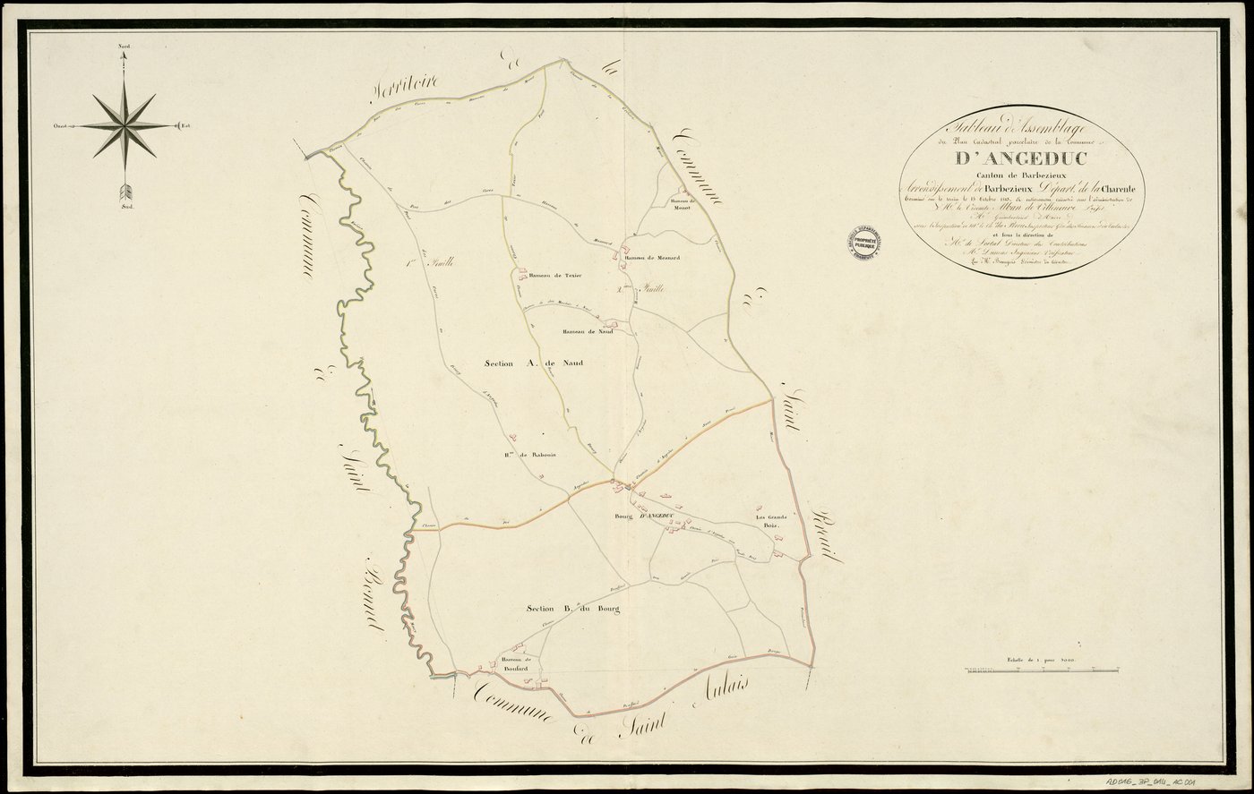 Angeduc - 3 P 14/AC1 - Tableau d'assemblage  | 1813