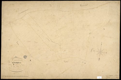 Angeduc - 3 P 14/2 - Section A dite du Bourg. Feuille 1.  | 1848