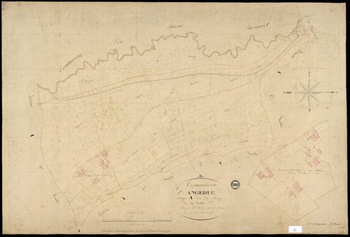 Angeduc - 3 P 14/3 - Section A dite du Bourg. Feuille 2.  | 1848