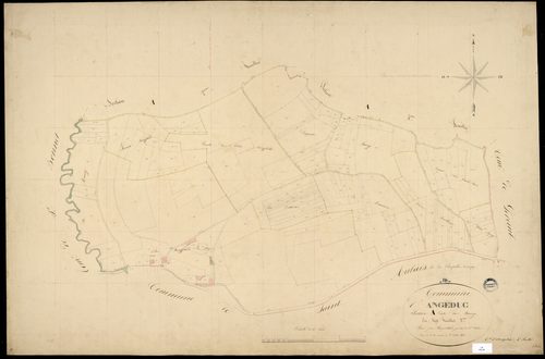 Angeduc - 3 P 14/4 - Section A dite du Bourg. Feuille 3.  | 1848