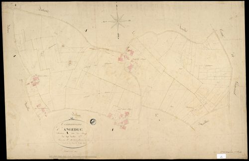 Angeduc - 3 P 14/7 - Section A dite du Bourg. Feuille 6.  | 1848