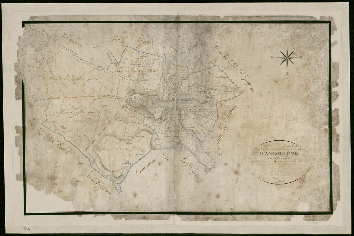 Angoulême - 3 P 15/1 - Tableau d'assemblage.  | 1825