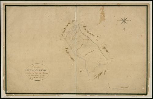Angoulême - 3 P 15/8 - Section D dite des Bezines. Feuille 2.  | 1825