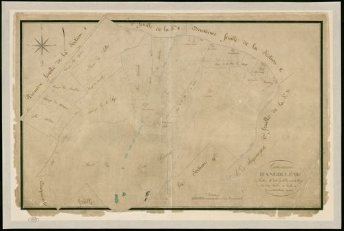 Angoulême - 3 P 15/12 - Section E dite du faubourg Saint-Pierre et de Crage. Feuille 4.  | 1825