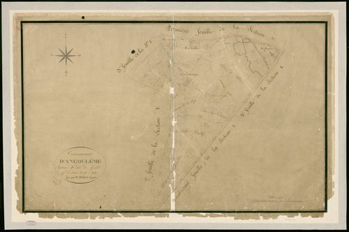 Angoulême - 3 P 15/14 - Section F dite de Grelet. Feuille 1.  | 1825