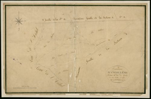 Angoulême - 3 P 15/16 - Section F dite de Grelet. Feuille 3.  | 1825