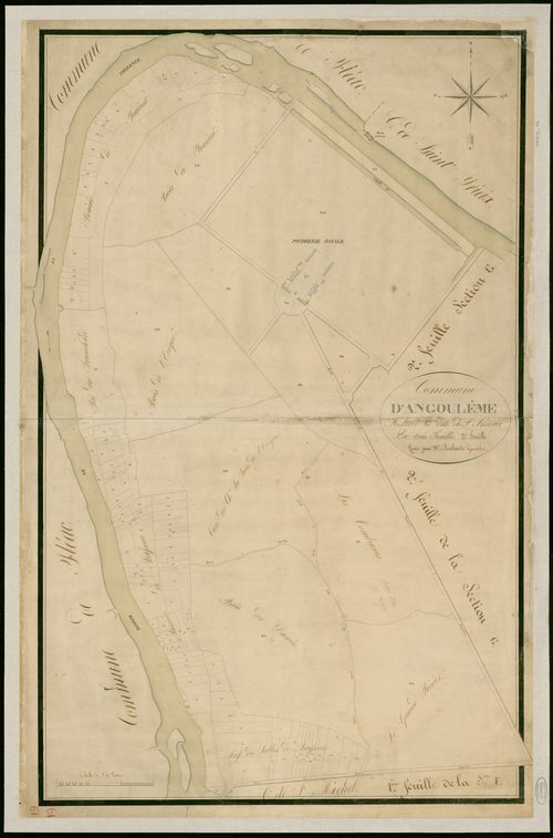 Angoulême - 3 P 15/19 - Section G dite de Saint-Auzonne. Feuille 3.  | 1825