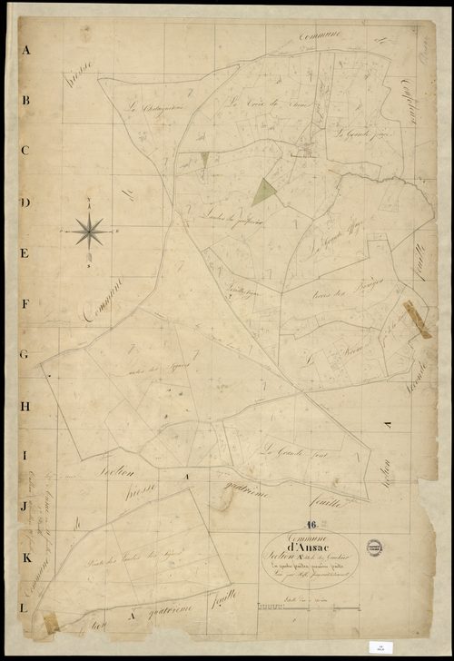 Ansac-sur-Vienne - 3 P 16/2 - Section A dite de chez Gauchier. Feuille 1.  | 1826