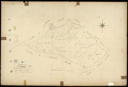 Ansac-sur-Vienne - 3 P 16/4 - Section A dite de chez Gauchier. Feuille 3.  | 1826