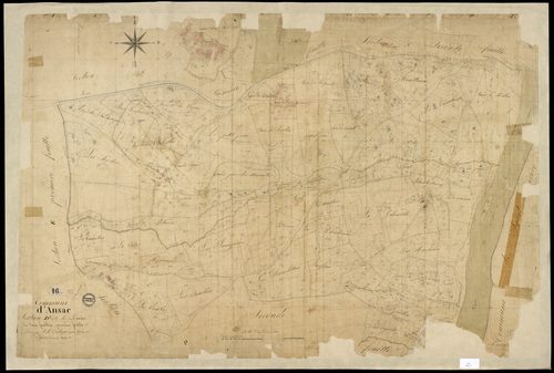 Ansac-sur-Vienne - 3 P 16/11 - Section D dite de Vaine. Feuille 1.  | 1826