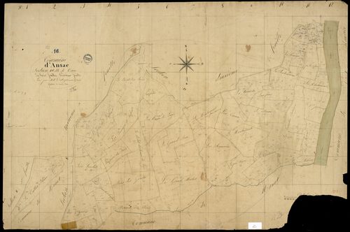 Ansac-sur-Vienne - 3 P 16/13 - Section D dite de Vaine. Feuille 3.  | 1826