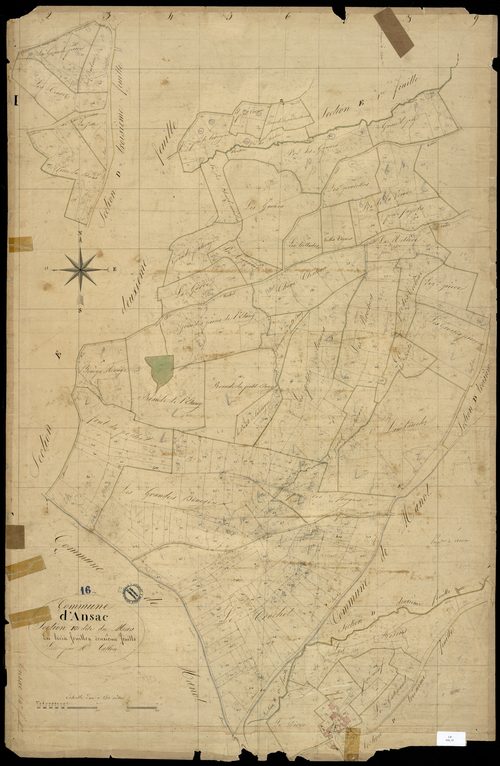 Ansac-sur-Vienne - 3 P 16/15 - Section E dite du Mas. Feuille 2.  | 1826