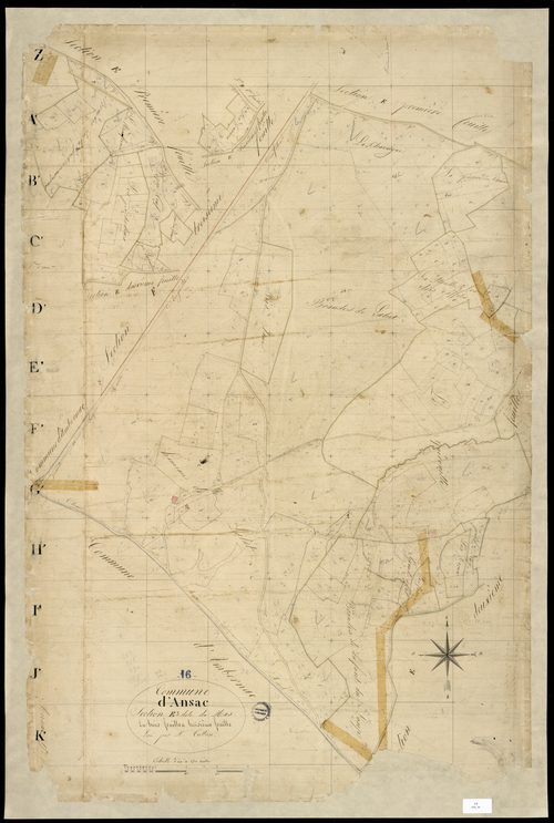 Ansac-sur-Vienne - 3 P 16/16 - Section E dite du Mas. Feuille 3.  | 1826