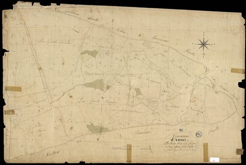 Ansac-sur-Vienne - 3 P 16/17 - Section F dite de la Boutterie. Feuille 1.  | 1826