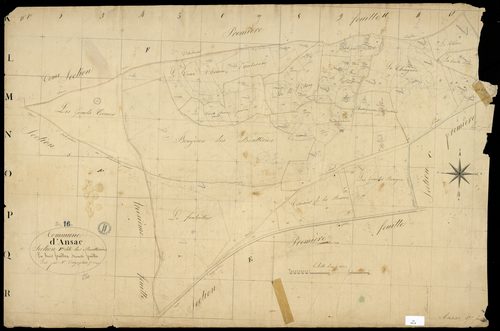 Ansac-sur-Vienne - 3 P 16/18 - Section F dite de la Boutterie. Feuille 2.  | 1826