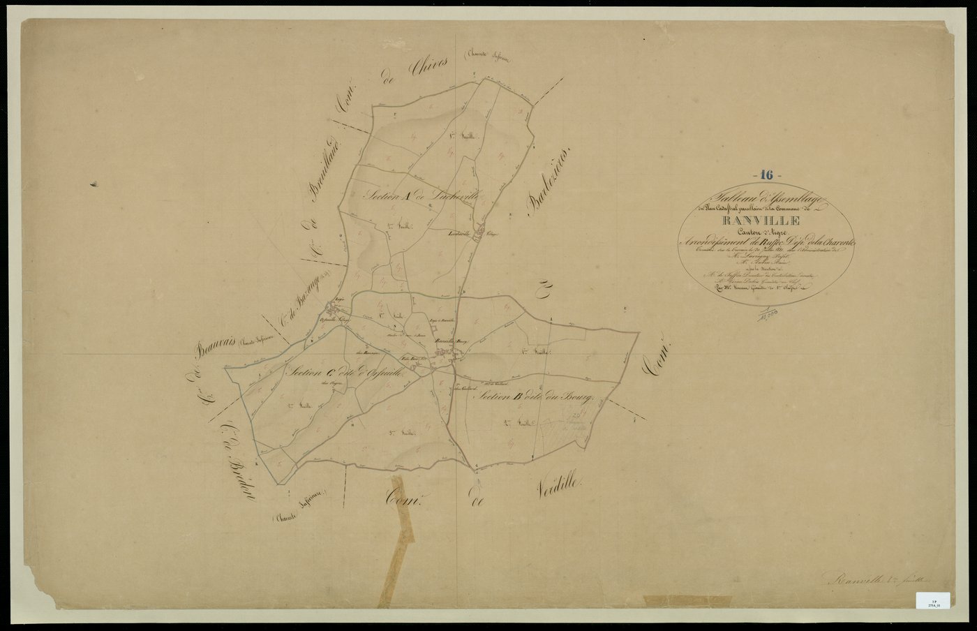 Anville - 3 P 275A/1 - Tableau d'assemblage.  | 1831