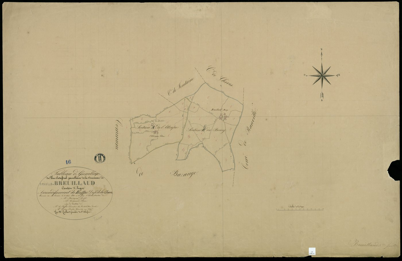Anville - 3 P 275B/1 - Tableau d'assemblage.  | 1831