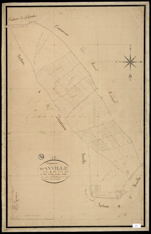 Anville - 3 P 17/2 - Section A dite de la Forêt. Feuille 1.  | 1832