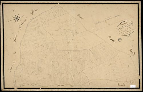 Anville - 3 P 17/3 - Section A dite de la Forêt. Feuille 2.  | 1832