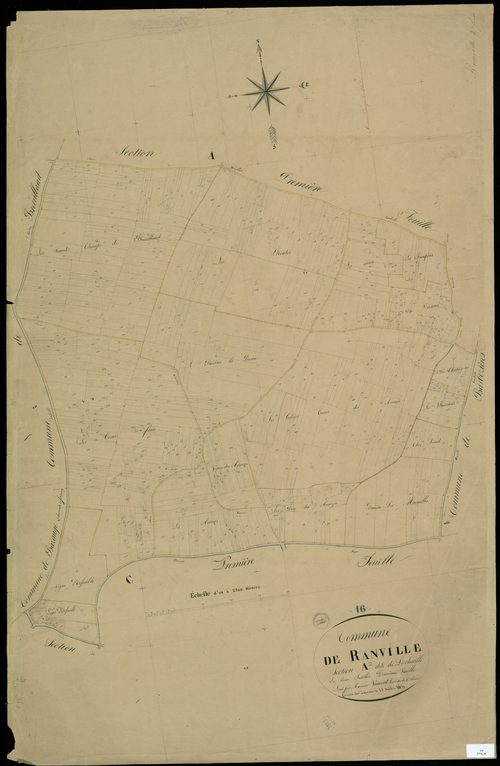 Anville - 3 P 275A/3 - Section A dite de Lucheville. Feuille 2.  | 1831