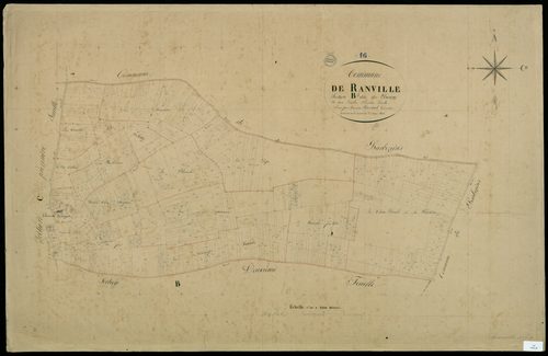 Anville - 3 P 275A/4 - Section B dite du Bourg. Feuille 1.  | 1831