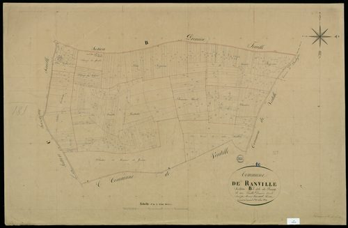 Anville - 3 P 275A/5 - Section B dite du Bourg. Feuille 2.  | 1831