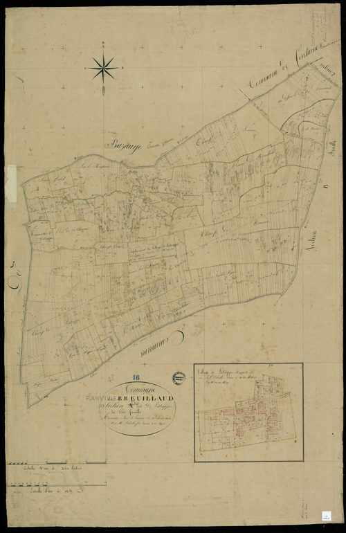 Anville - 3 P 275B/2 - Section A dite de Latrappe. Feuille 1.  | 1831