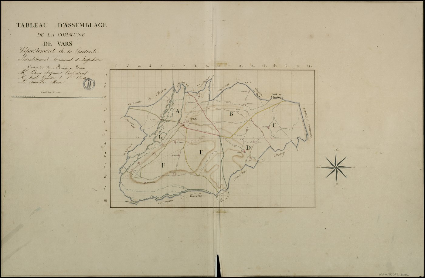 Ars - 3 P 393/AC1 - Tableau d'assemblage  | 1810
