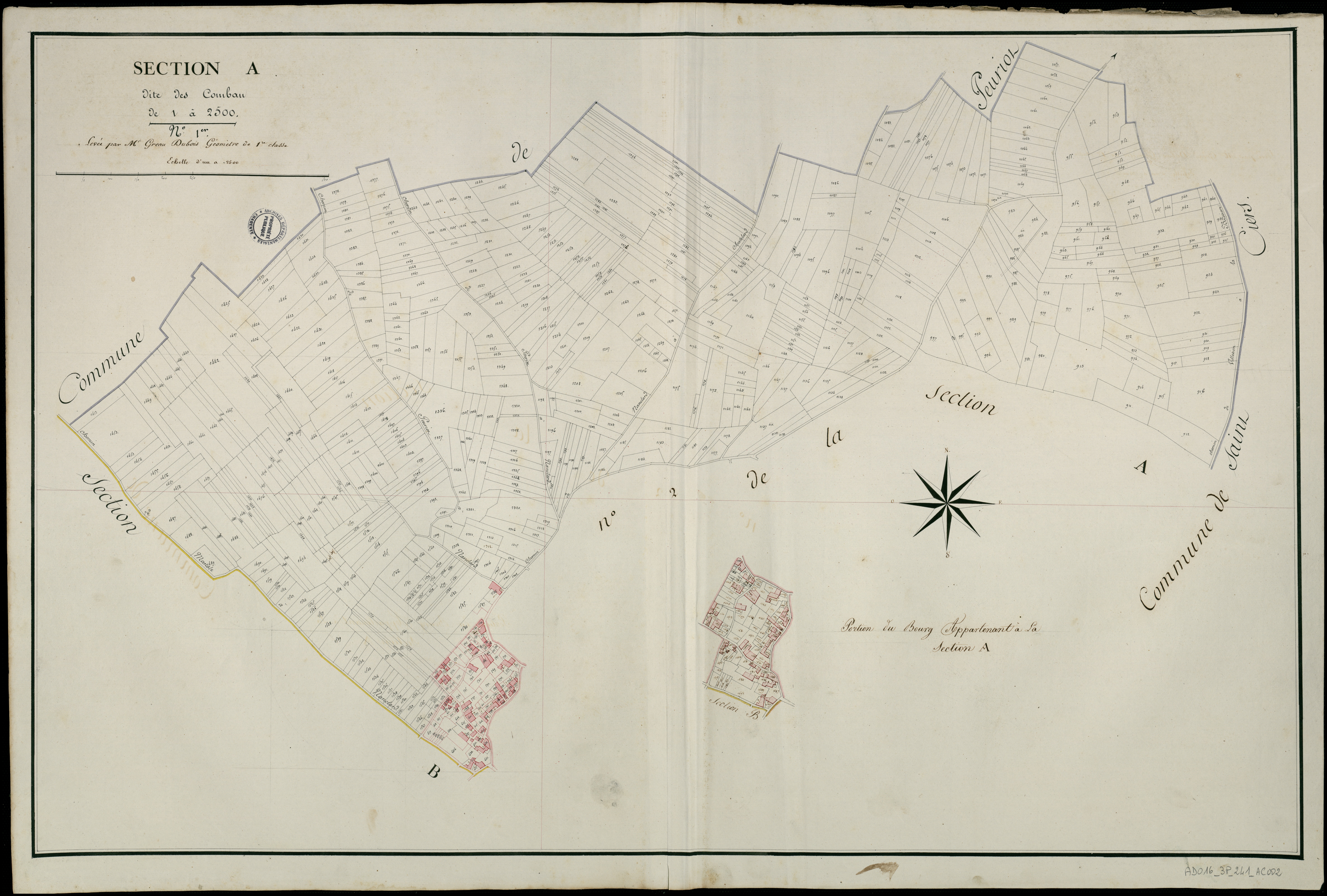 Ars - 3 P 241/AC2 - Section A dite de Combau  | 1810