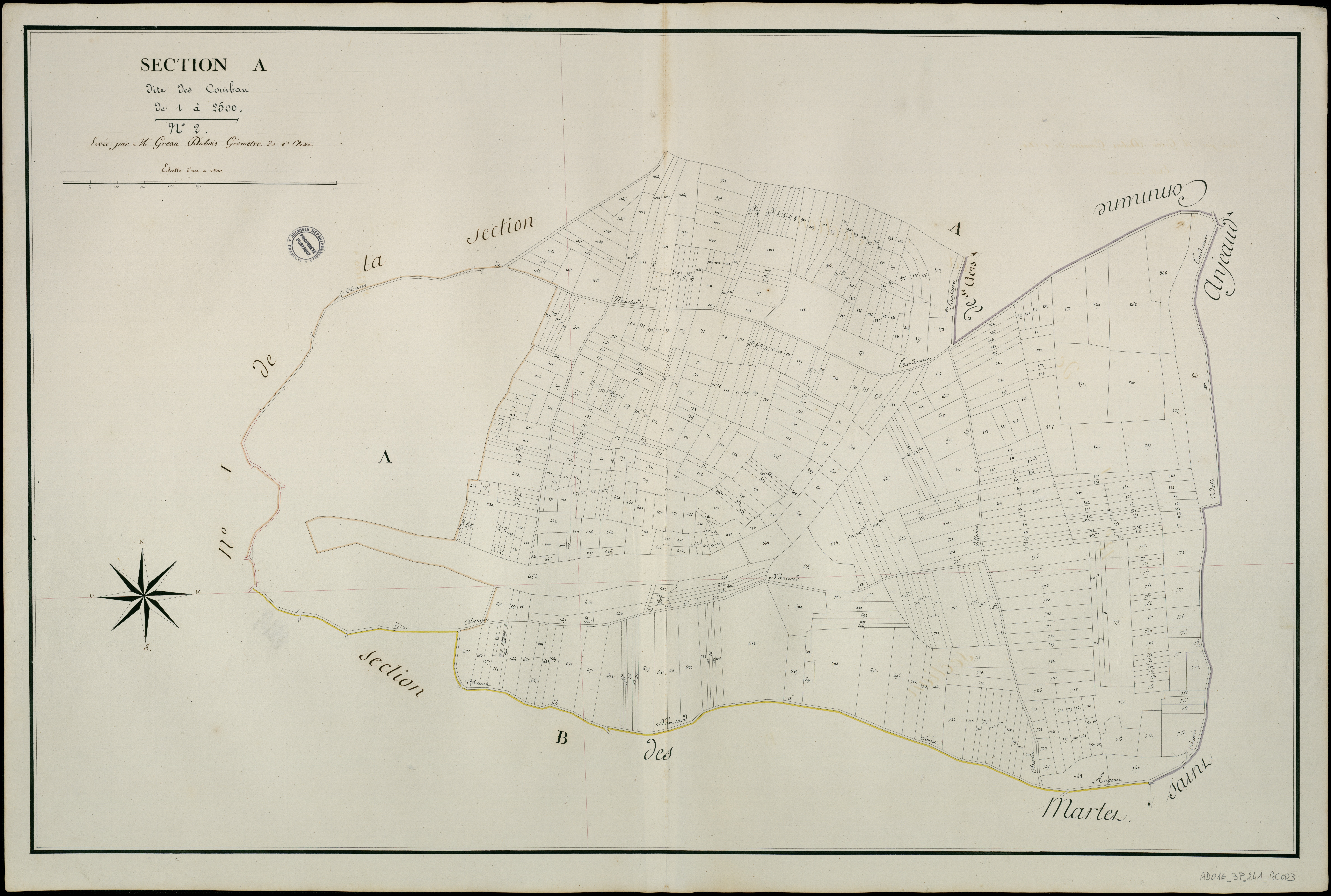 Ars - 3 P 241/AC3 - Section A dite de Combau  | 1810