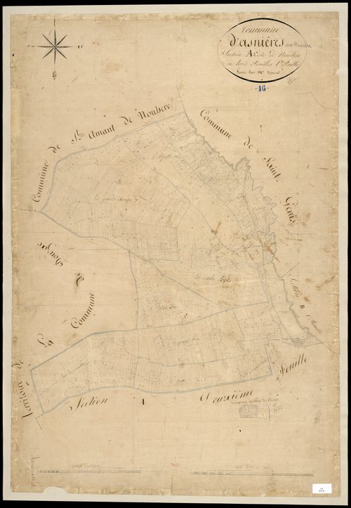 Asnières-sur-Nouère - 3 P 19/2 - Section A dite de Neuillac. Feuille 1.  | 1829