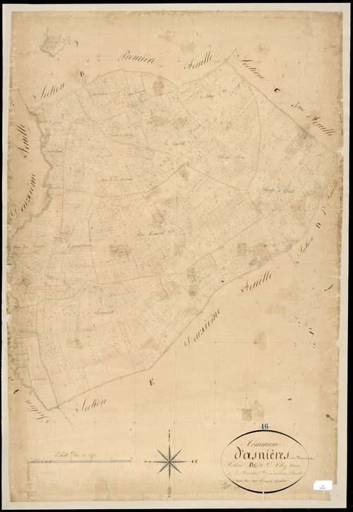 Asnières-sur-Nouère - 3 P 19/6 - Section B dite de chez Veau. Feuille 2.  | 1829