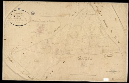 Asnières-sur-Nouère - 3 P 19/9 - Section C dite de Loume et de Boursandraud. Feuille 3.  | 1829