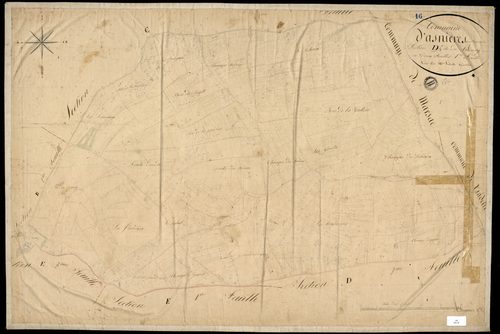 Asnières-sur-Nouère - 3 P 19/10 - Section D dite du Bourg. Feuille 1.  | 1829
