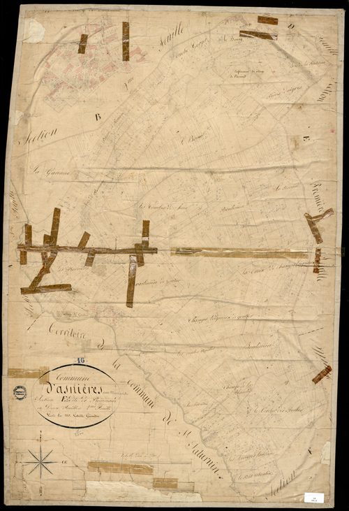 Asnières-sur-Nouère - 3 P 19/13 - Section E dite du Puirenaud. Feuille 2.  | 1829