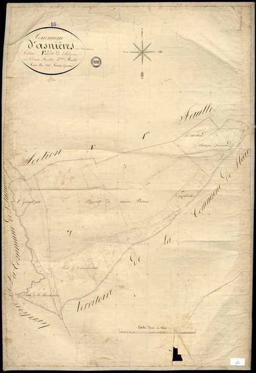 Asnières-sur-Nouère - 3 P 19/15 - Section F dite de la Salzine. Feuille 2.  | 1829