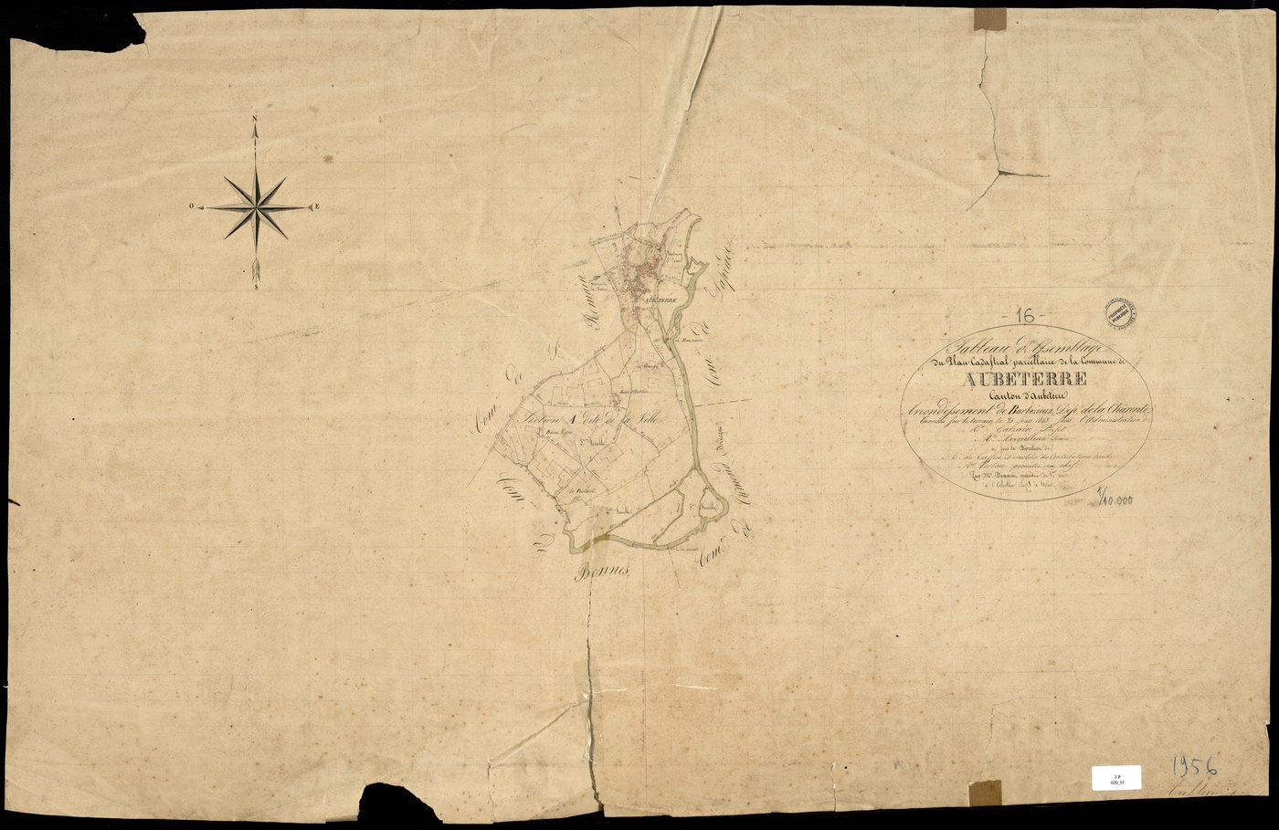 Aubeterre-sur-Dronne - 3 P 20/1 - Tableau d'assemblage.  | 1843