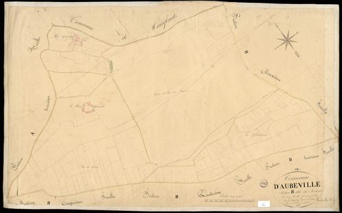 Aubeville - 3 P 21/5 - Section B dite de Ruiné. Feuille 1.  | 1836