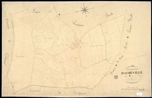 Aubeville - 3 P 21/7 - Section B dite de Ruiné. Feuille 3.  | 1836