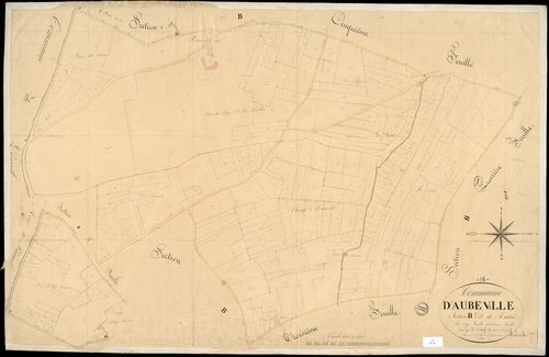 Aubeville - 3 P 21/8 - Section B dite de Ruiné. Feuille 4.  | 1836