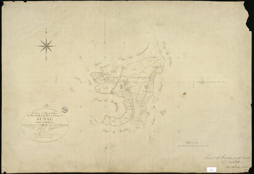 Aunac - 3 P 23/1 - Tableau d'assemblage.  | 1845